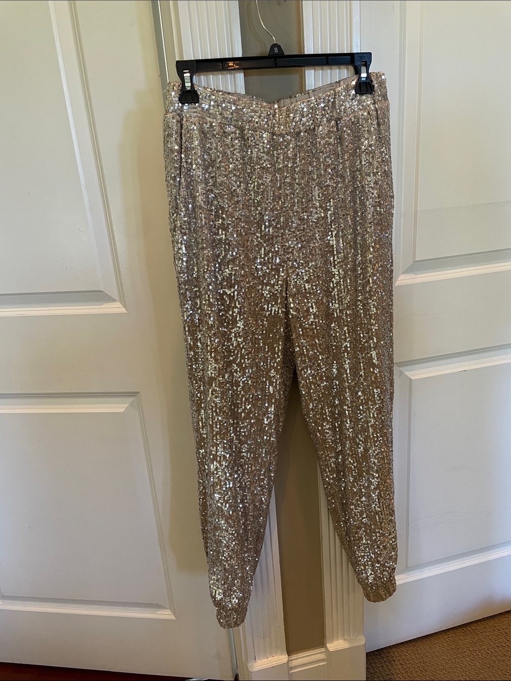 Gianni Bini Champagne Sequin Joggers